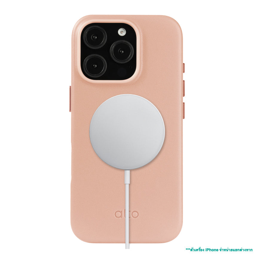 Alto Clop Leather Magnetic Case for iPhone 16 Pro - Pink