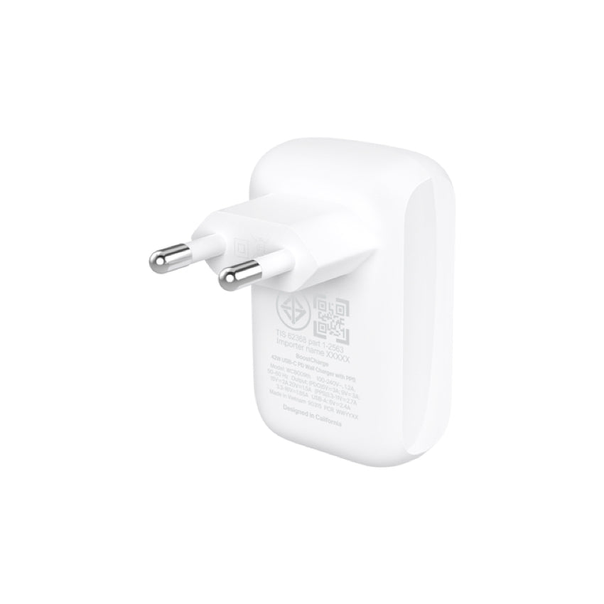 Belkin BOOST CHARGE Dual USB-C 30W and USB-A 12W PPS Charger 42W TH