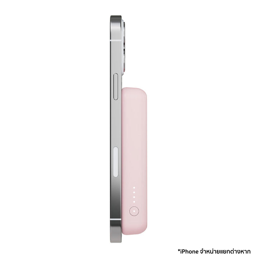 BELKIN BOOST CHARGE Magnetic 7.5W Wireless Power Bank 5K with Kickstand - Pink