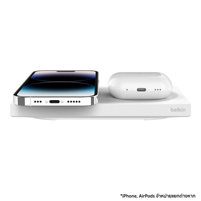 BELKIN BOOST CHARGE MagSafe 2 in 1 Wireless Charging Pad - White