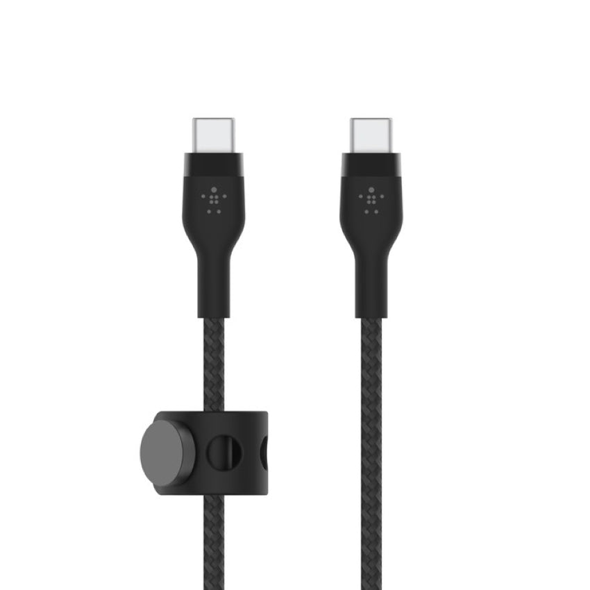 BELKIN BOOST CHARGE Pro Flex Double-Braided Silicone USB-C to C 1M 60W - Black