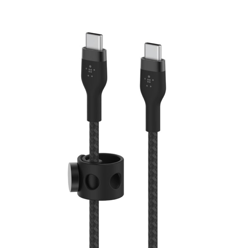 BELKIN BOOST CHARGE Pro Flex Double-Braided Silicone USB-C to C 1M 60W - Black