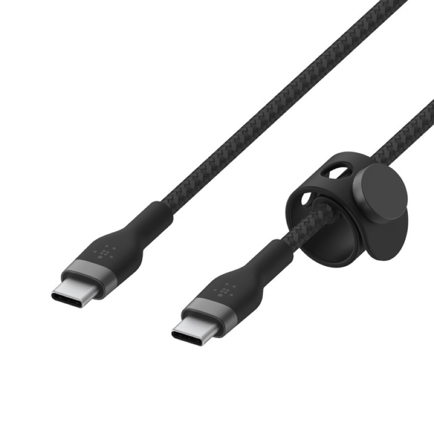 BELKIN BOOST CHARGE Pro Flex Double-Braided Silicone USB-C to C 1M 60W - Black