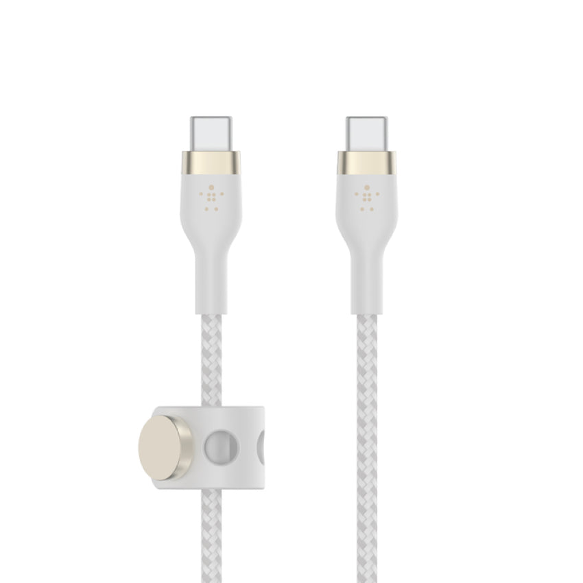 BELKIN BOOST CHARGE Pro Flex Double-Braided Silicone USB-C to C 1M 60W - White
