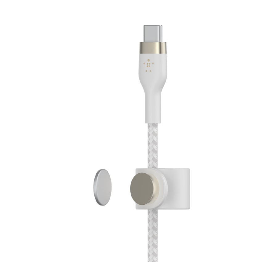 BELKIN BOOST CHARGE Pro Flex Double-Braided Silicone USB-C to C 1M 60W - White