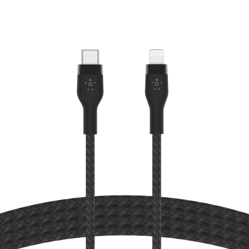 BELKIN BOOST CHARGE Pro Flex Double-Braided Silicone USB-C to Lightning 1M - Black