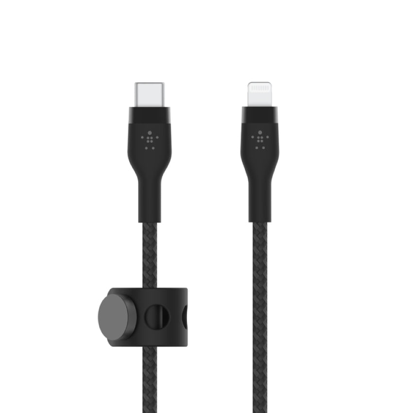BELKIN BOOST CHARGE Pro Flex Double-Braided Silicone USB-C to Lightning 1M - Black
