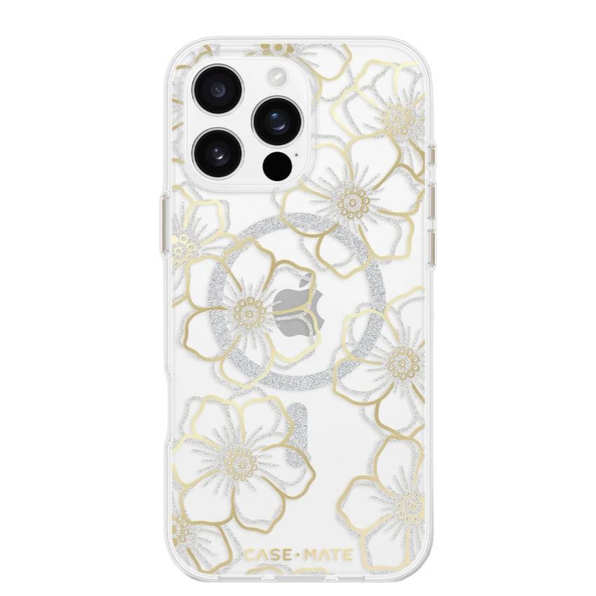 CASE MATE Floral Gems Gold with Magsafe for iPhone 16 Pro