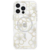 iPhone 16 Pro Max Case Case Mate Floral Gems Gold with MagSafe