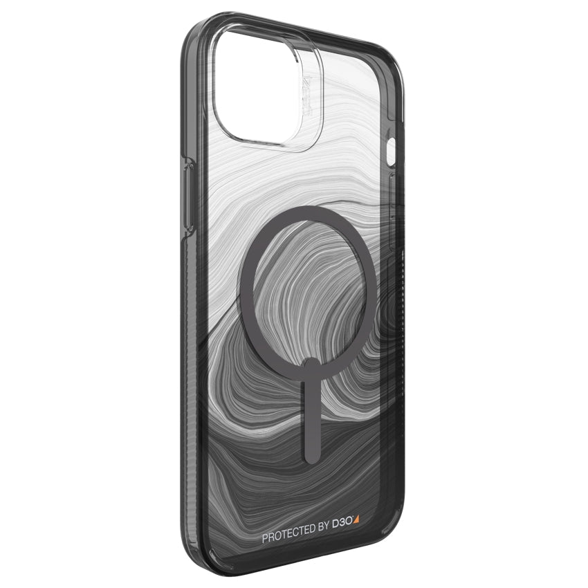 iPhone 14 Plus Case Gear4 Milan Snap - Black Swirl
