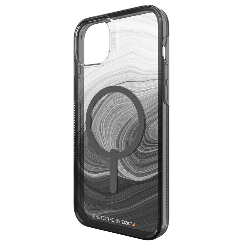 iPhone 14 Plus Case Gear4 Milan Snap - Black Swirl