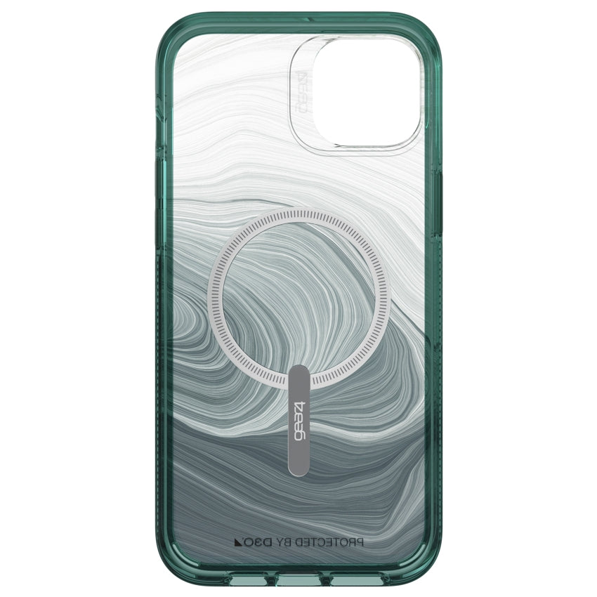 iPhone 14 Plus Case Gear4 Milan Snap - Green Swirl