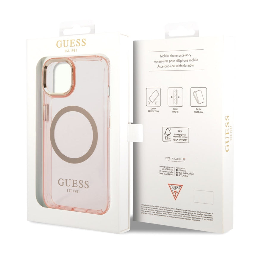 iPhone 14 Case Guess Colors Edition MagSafe - Pink