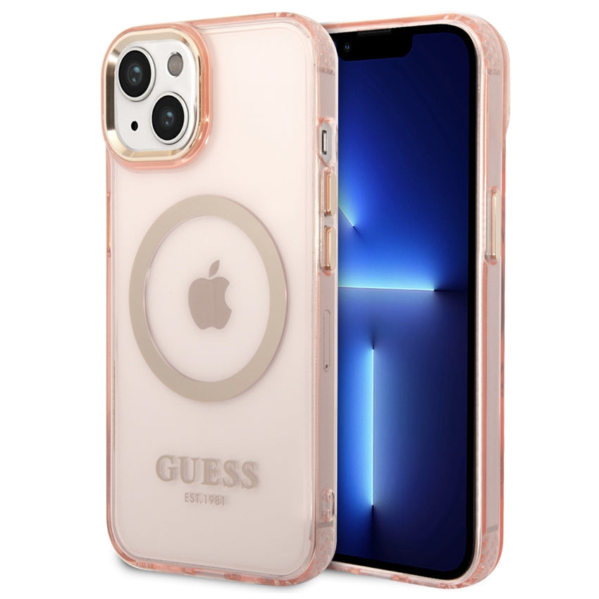iPhone 14 Plus Case Guess Colors Edition MagSafe - Pink