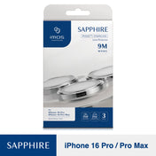iPhone 16 Pro/16 Pro Max Lens Protector Imos Sapphire PVD Stainless Frame - Silver