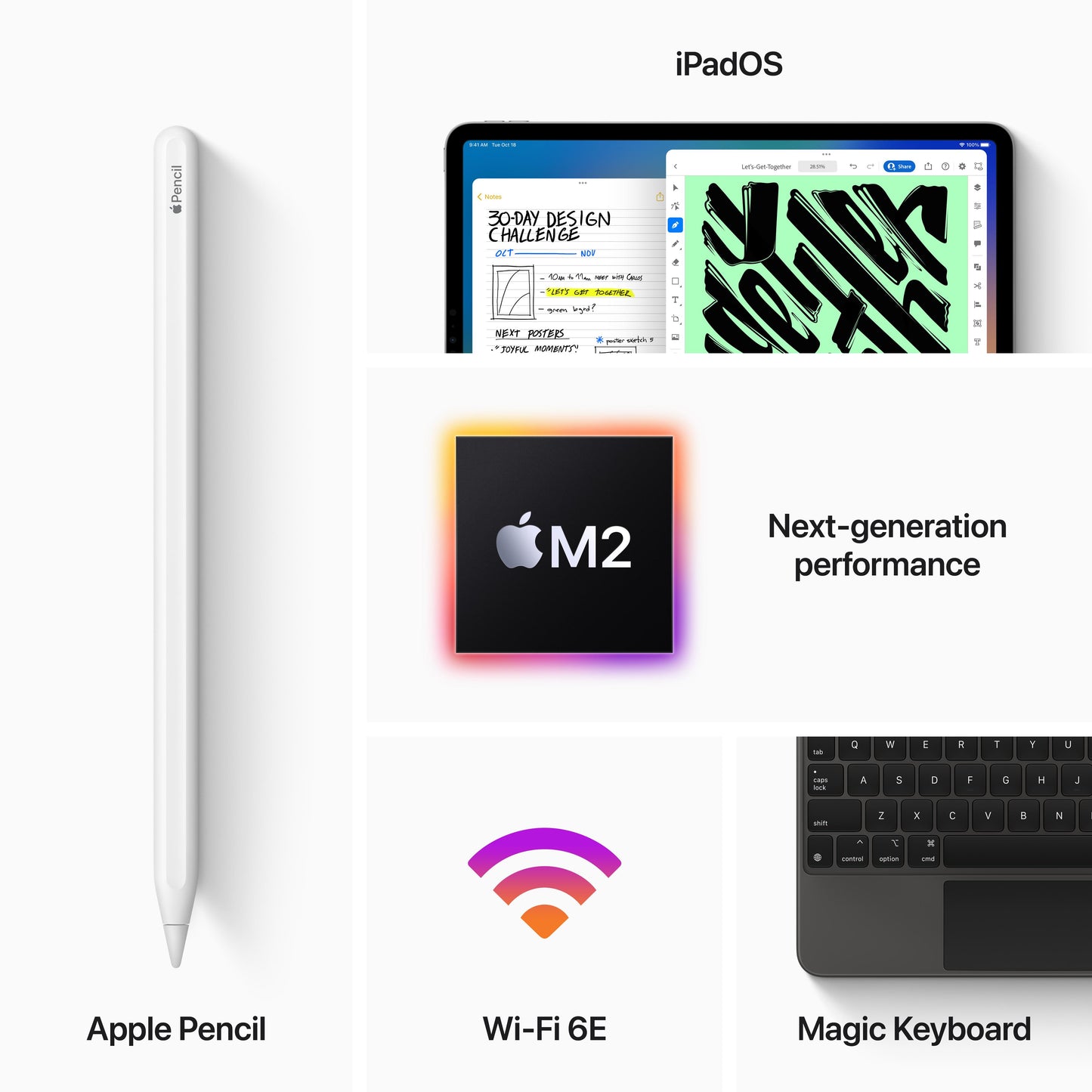 12.9-inch iPad Pro Wi-Fi + Cellular 1TB - Silver (6th generation)