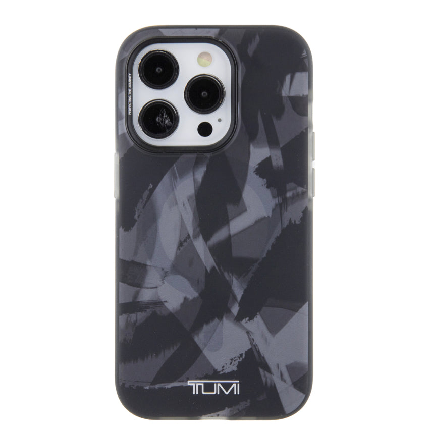 Tumi Frosted Mag Transparent PC Case for iPhone 15 Pro - Black Brush Camo