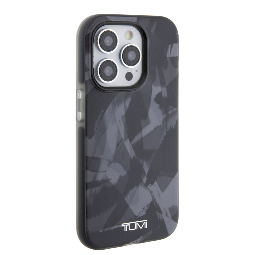Tumi Frosted Mag Transparent PC Case for iPhone 15 Pro - Black Brush Camo