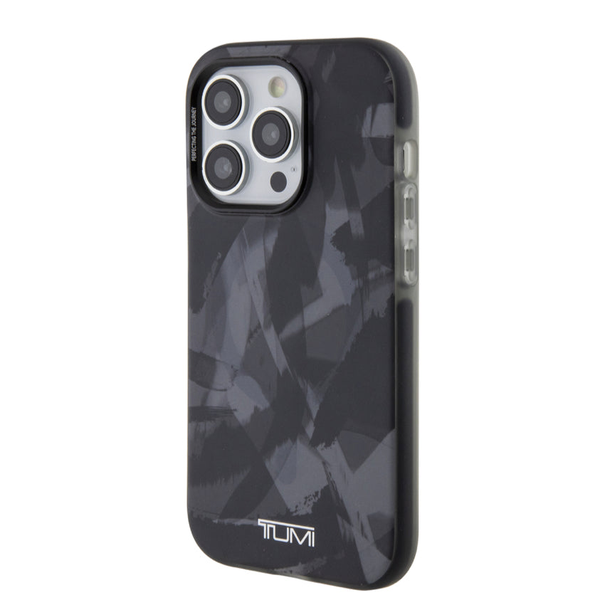Tumi Frosted Mag Transparent PC Case for iPhone 15 Pro - Black Brush Camo