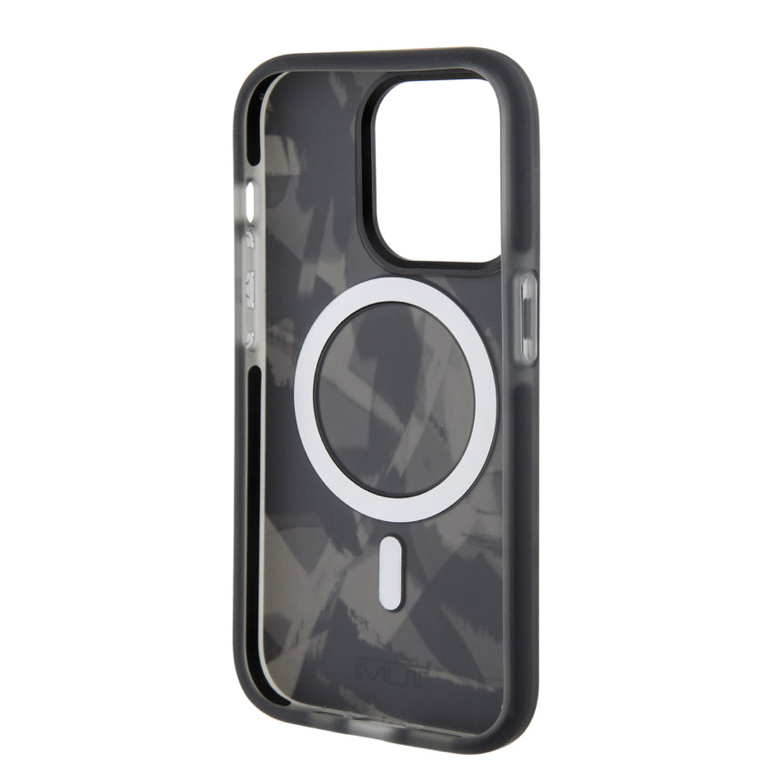 Tumi Frosted Mag Transparent PC Case for iPhone 15 Pro - Black Brush Camo