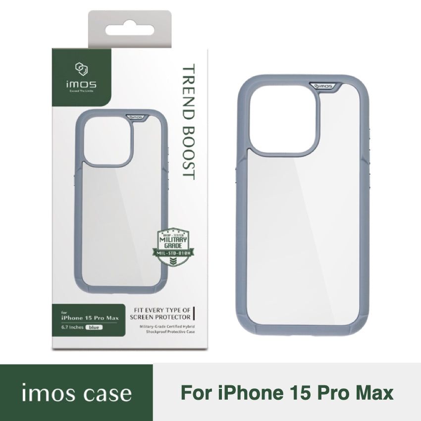 IMOS TPU+PC Case for iPhone 15 Pro Max - Blue