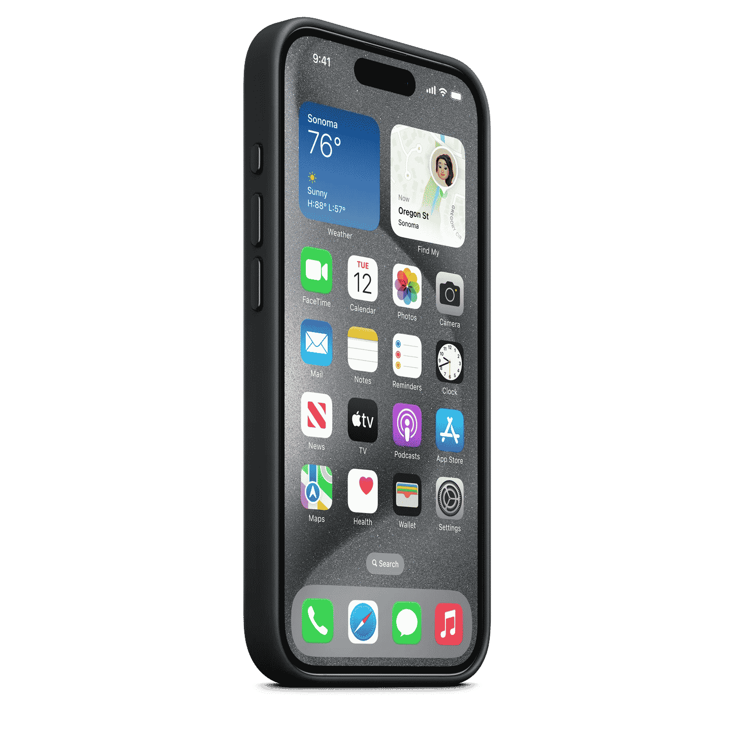 iPhone 15 Pro FineWoven Case with MagSafe - Black