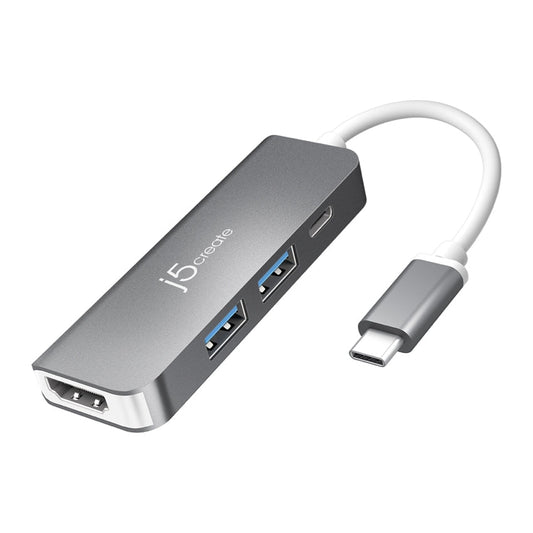 J5 5-in-1 USB-C to 4K HDMI, 2-port USB-A 3.0, Power Delivery