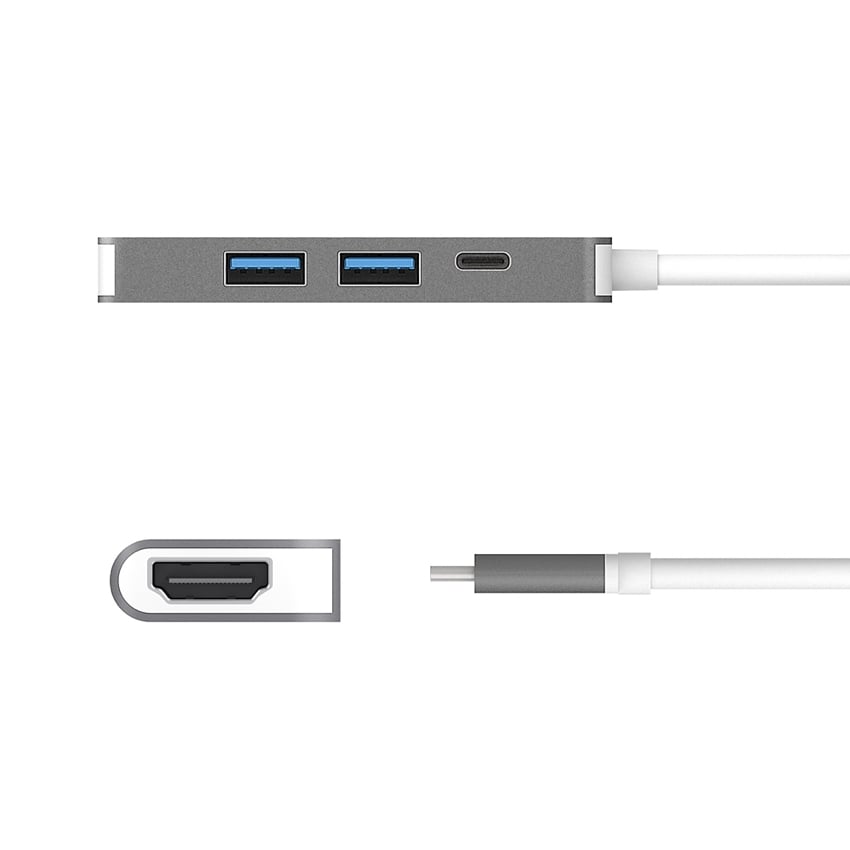 J5 5-in-1 USB-C to 4K HDMI, 2-port USB-A 3.0, Power Delivery