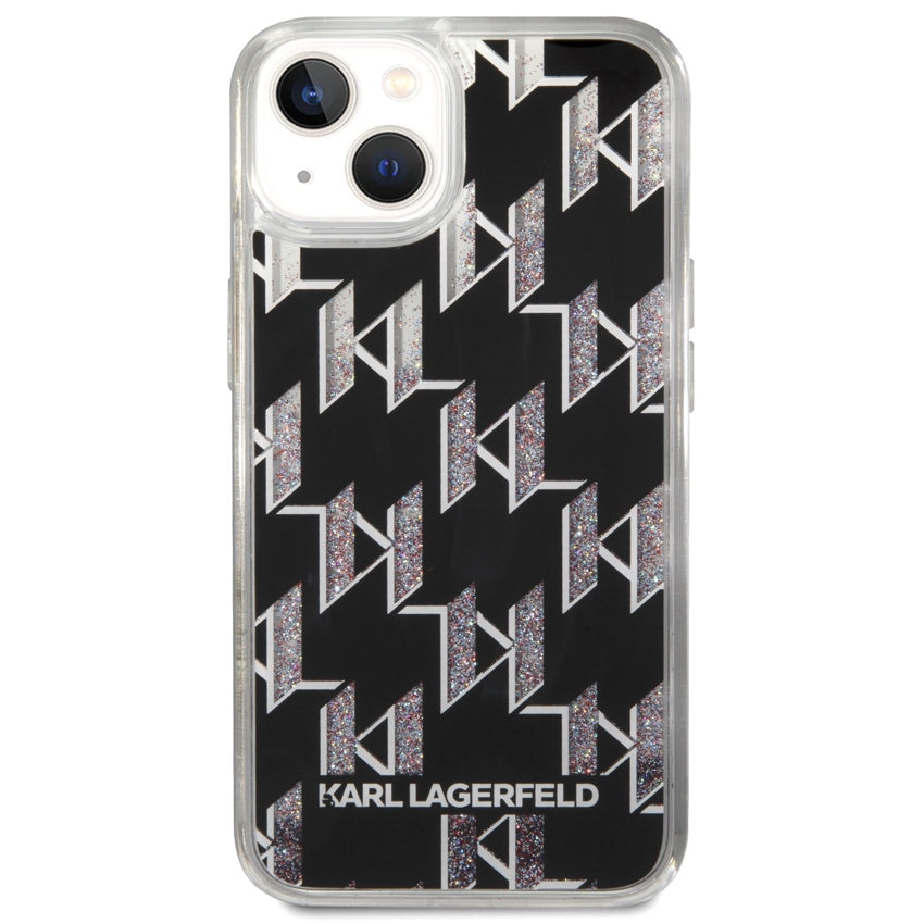 iPhone 14 Plus Case Karl Lagerfeld Liquid Glitter Multicolor - Black