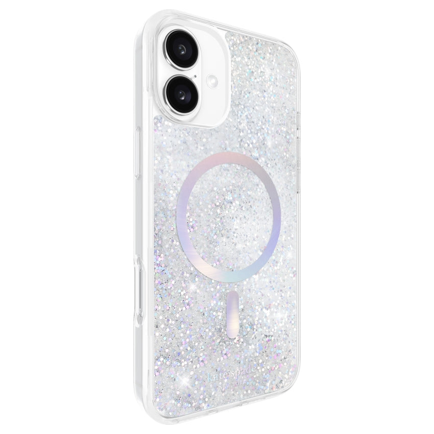 iPhone 16 Plus Case Kate Spade Liquid Glitter MagSafe - Opal Iridescent