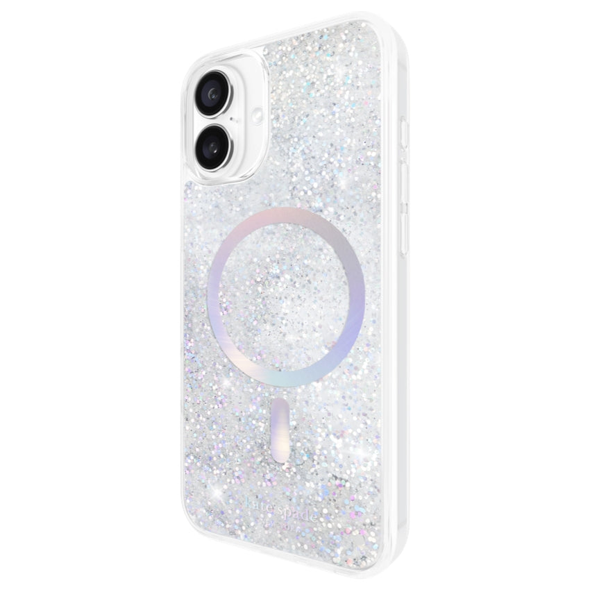 iPhone 16 Plus Case Kate Spade Liquid Glitter MagSafe - Opal Iridescent