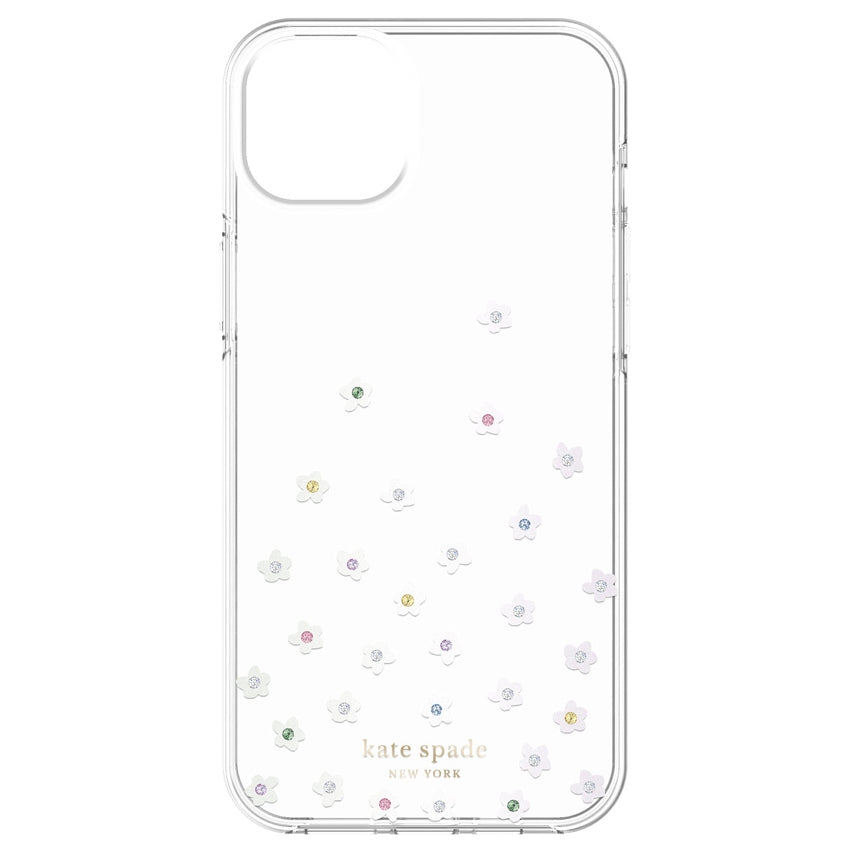 iPhone 14 Plus Case Kate Spade Protective Hardshell - Pearl Wild Flowers