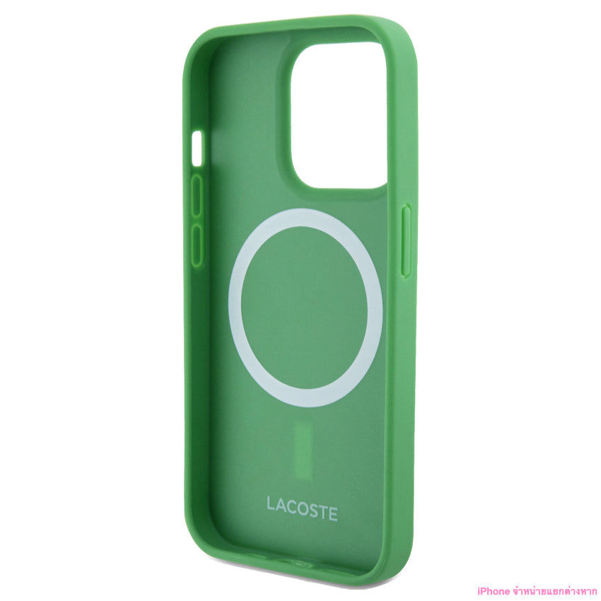 Lacoste Mag Hard Case for iPhone 15 Pro Max - Green