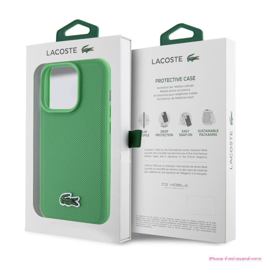 Lacoste Mag Hard Case for iPhone 15 Pro Max - Green
