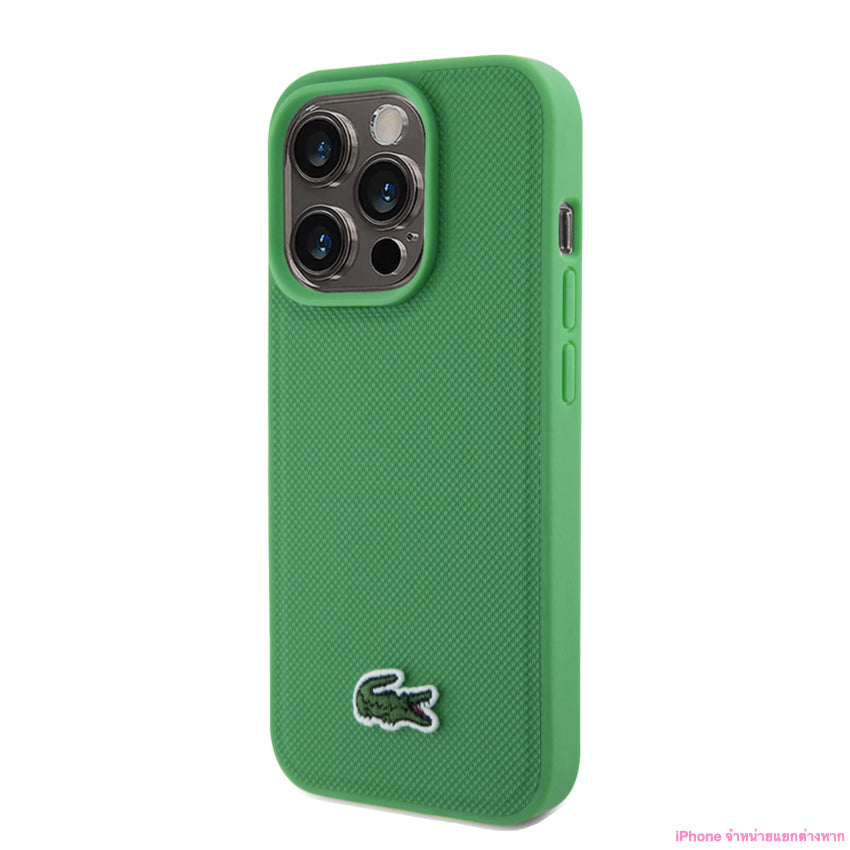 Lacoste Mag Hard Case for iPhone 15 Pro - Green