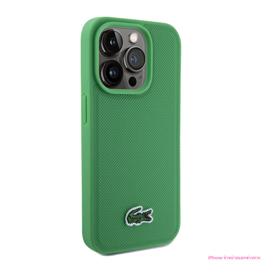 Lacoste Mag Hard Case for iPhone 15 Pro - Green