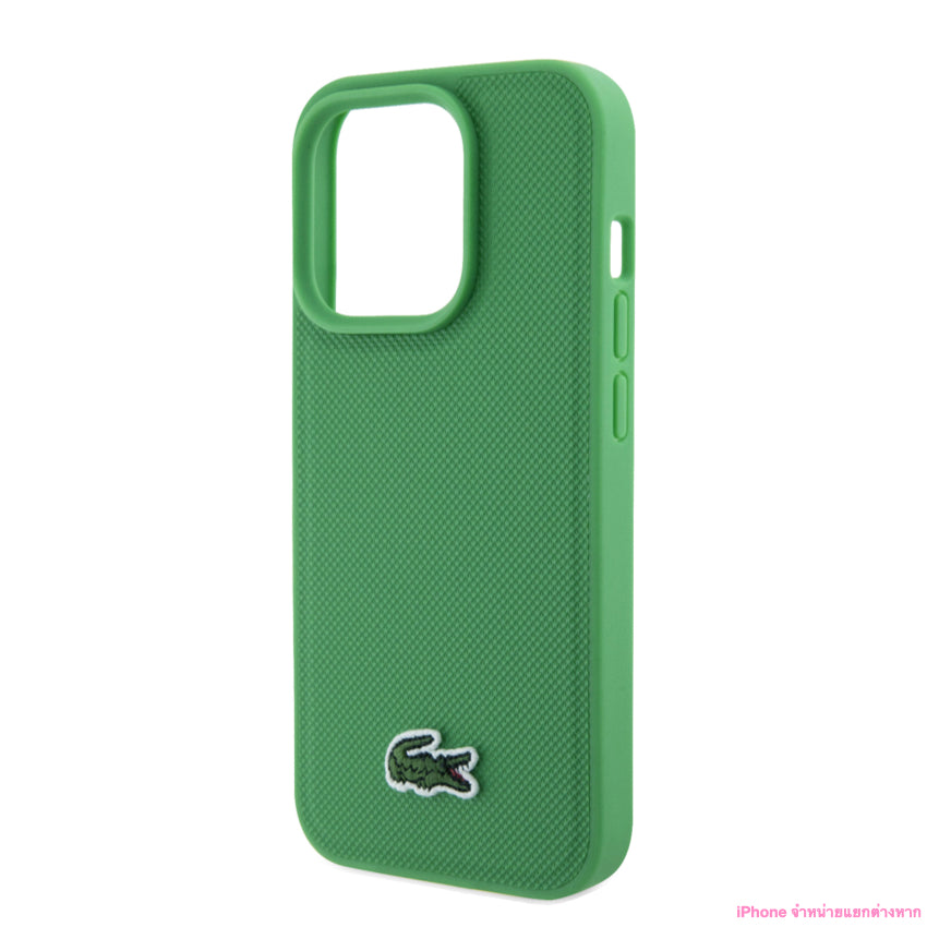 Lacoste Mag Hard Case for iPhone 15 Pro - Green