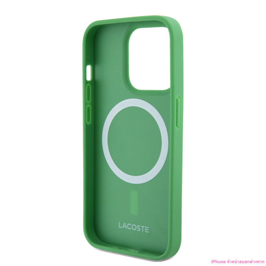Lacoste Mag Hard Case for iPhone 15 Pro - Green