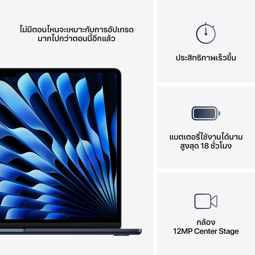 15-inch MacBook Air: Apple M4 chip with 10-core CPU and 10-core GPU, 512GB SSD - Midnight
