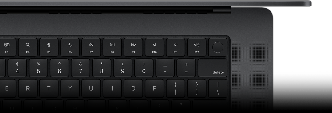 มุมมองด้านบนของ Magic Keyboard พร้อม Touch ID
