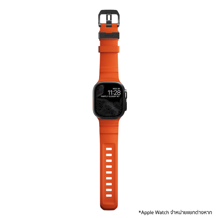 สาย NOMAD Rocky Point Black Hardware สี Magma FKM กันน้ำ พรีเมียม