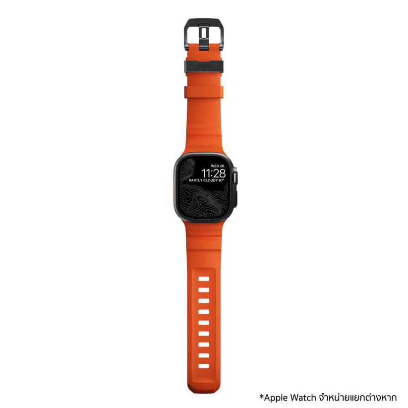 สาย NOMAD Rocky Point Black Hardware สี Magma FKM กันน้ำ พรีเมียม