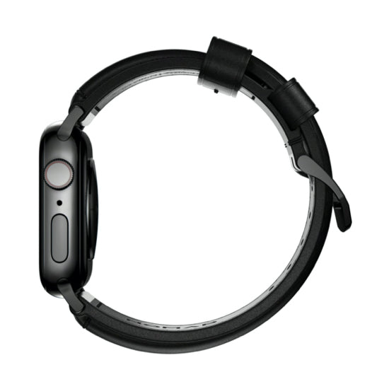 NOMAD Traditional Leather Strap for Apple Watch 42/44mm BK - Black Buckle