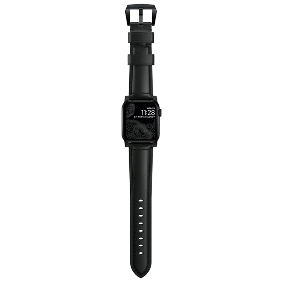 NOMAD Traditional Leather Strap for Apple Watch 38/40mm BK - Black Buckle