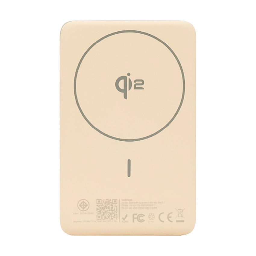 Powerbank PISEN SleekVolt Wireless 20W ความจุ 10000mAh สี Creamy Pastel