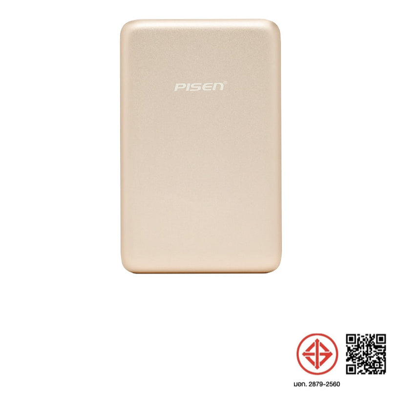 พาวเวอร์แบงค์ไร้สาย PISEN SleekVolt 20W สี Creamy Pastel ขนาดพกพา