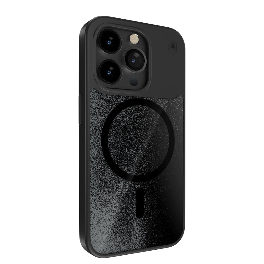 STM Relax Sand Mag Case for iPhone 15 Pro - Black/Grey