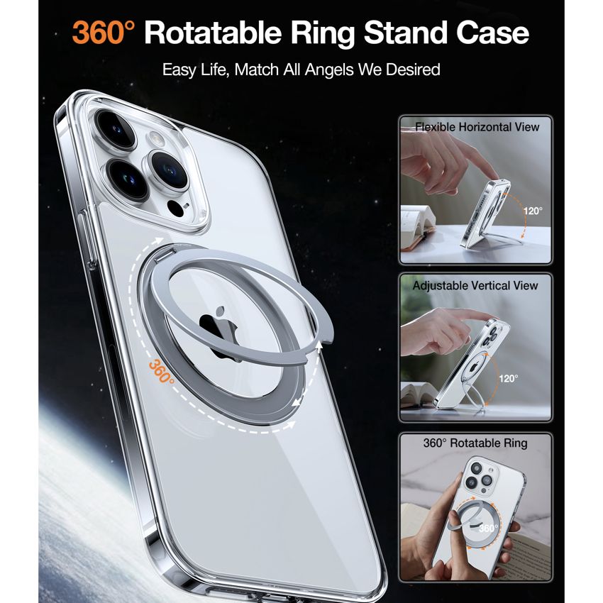 Torras UPRO Ostand Pro for iPhone 15 Pro - Clear