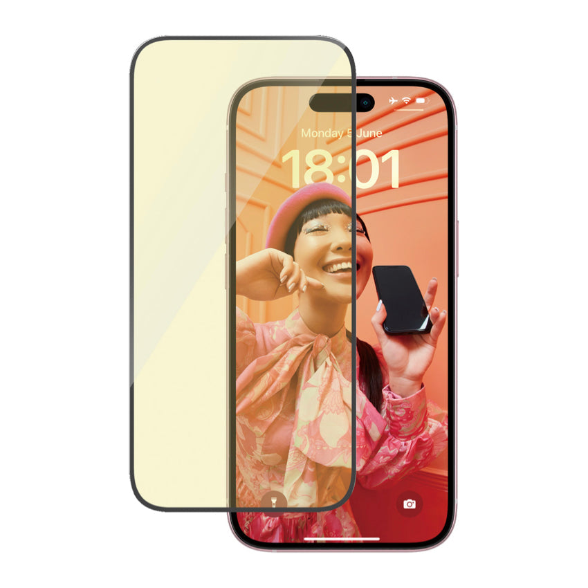 PANZERGLASS Ultra Wide Fit Anti-Reflective/Bluelight for iPhone 15 [With Applicator]