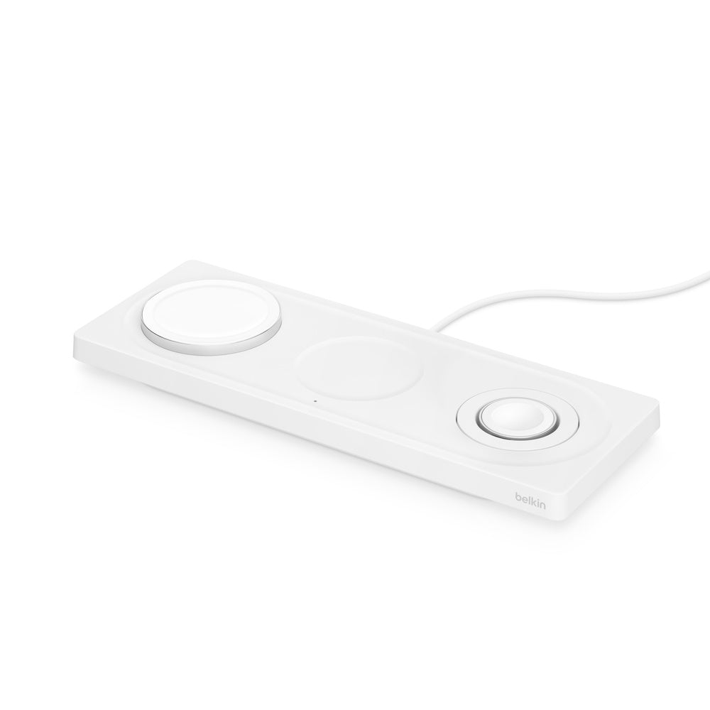 BELKIN BOOST CHARGE Pro MagSafe 3-in-1 Wireless Pad with Charger - White